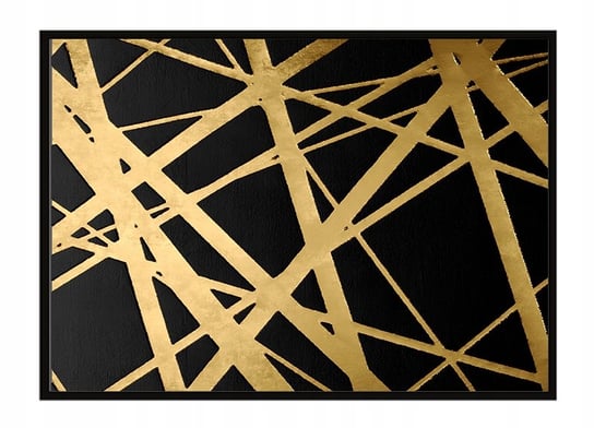 Obraz w ramie czarnej E-DRUK, Złoty, 33x43 cm, P1633 e-druk