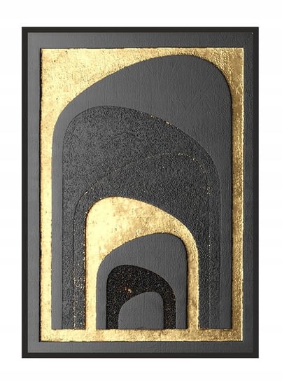 Obraz w ramie czarnej E-DRUK, Złoty, 33x43 cm, P1833 e-druk