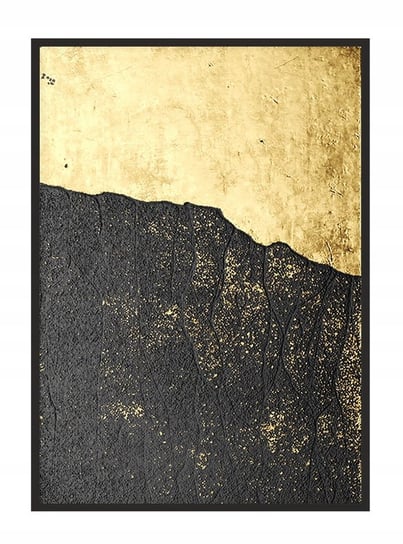 Obraz w ramie czarnej E-DRUK, Złoty, 33x43 cm, P1835 e-druk