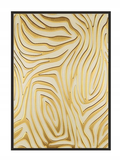 Obraz w ramie czarnej E-DRUK, Złoty, 33x43 cm, P1843 e-druk