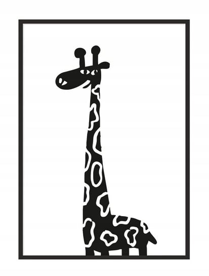 Obraz w ramie czarnej E-DRUK, Żyrafa, 33x43 cm, P039 e-druk