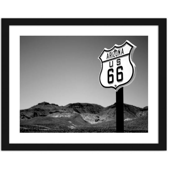 Obraz w ramie czarnej FEEBY Arizona us 66, 29,7x21 cm Feeby