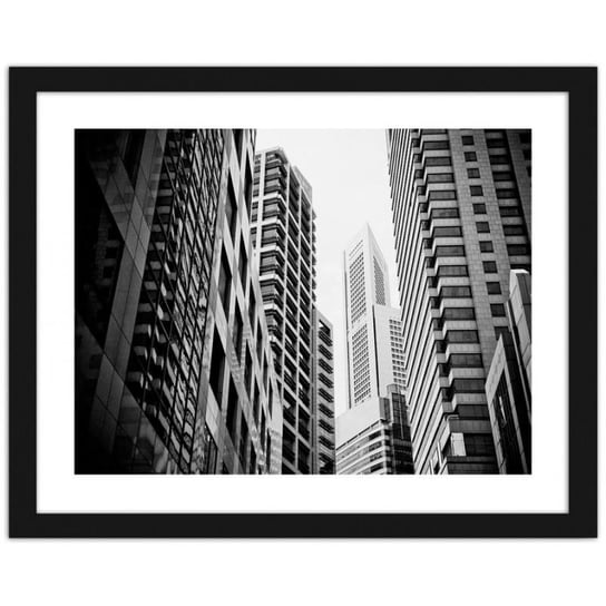 Obraz w ramie czarnej FEEBY Budynki w mieście, 120x80 cm Feeby