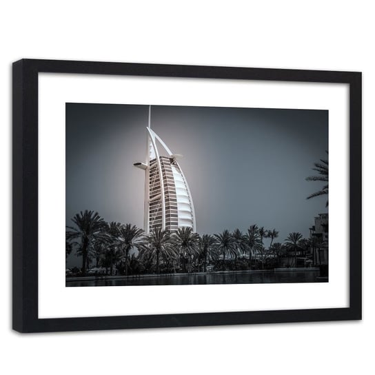 Obraz w ramie czarnej FEEBY, Hotel Burdż al-Arab w Dubaju 120x80 Feeby