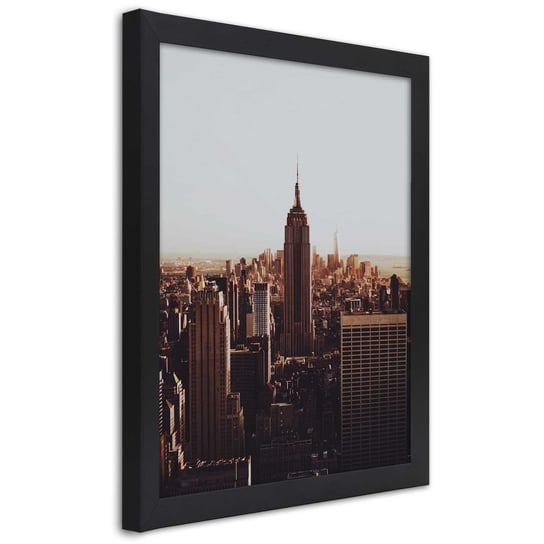 Obraz w ramie czarnej FEEBY, Nowy Jork Empire Miasto 70x100 Feeby