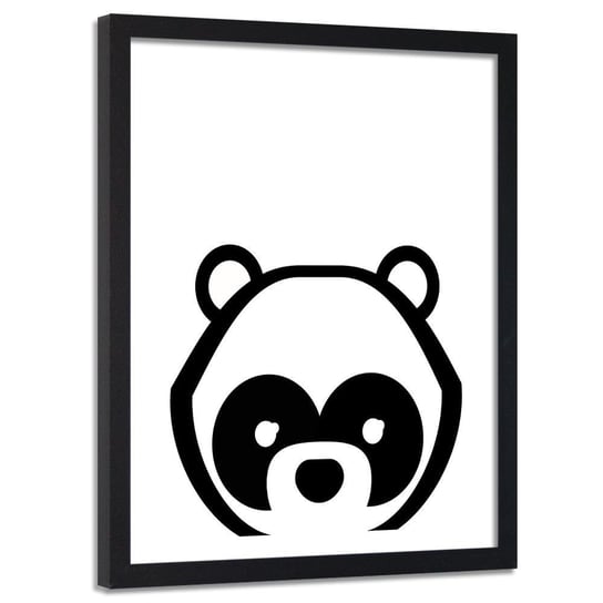 Obraz w ramie czarnej FEEBY, Panda Miś Zwierzęta 40x60 Feeby