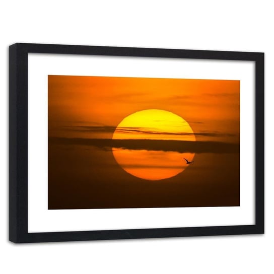 Obraz w ramie czarnej FEEBY, Zachód Słońca 120x80 Feeby