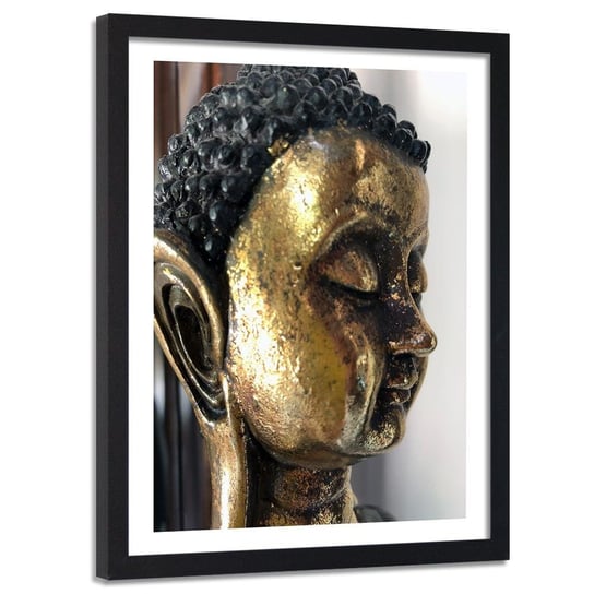 Obraz w ramie czarnej FEEBY, Złoty Buddha Zen Spa 60x90 Feeby