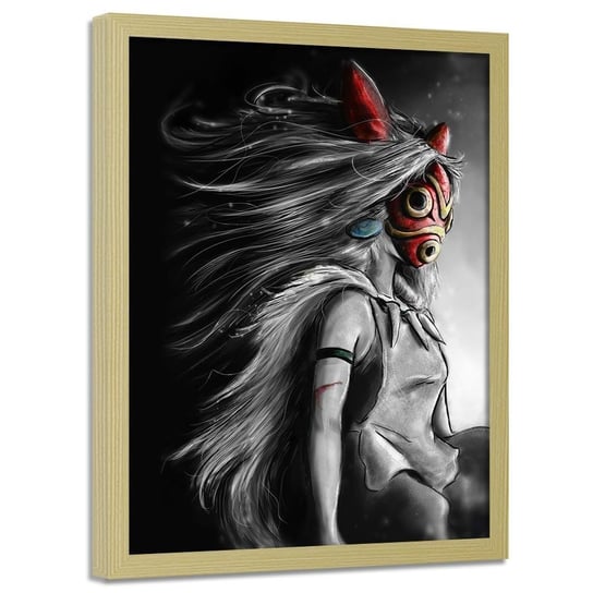 Obraz w ramie naturalnej FEEBY, ANIME Princess Mononoke 60x90 Feeby