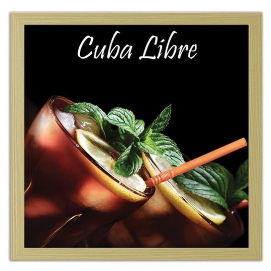 Obraz w ramie naturalnej FEEBY Cuba libre, 50x50 cm Feeby
