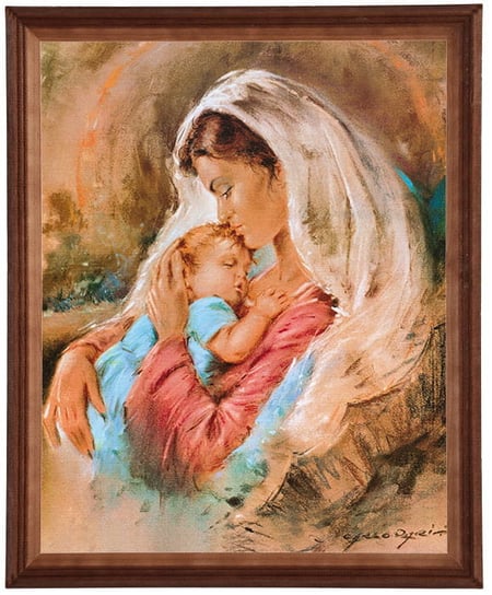 Obraz w ramie o tematyce religijnej w rozmiarze 40x50cm - Matka Boska Mazana MGDesign