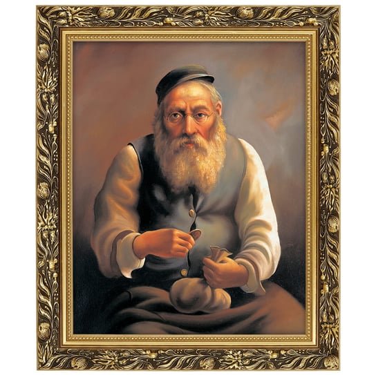 Obraz w złotej ramie Makówka w rozmiarze 40x50 cm – Żyd III, Marian Kaszuba POSTERGALERIA