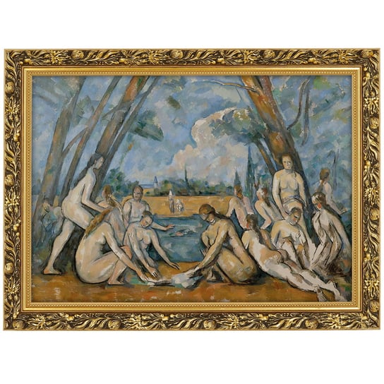 Obraz w złotej ramie Makówka w rozmiarze 70x50 cm - PAUL CÉZANNE FRENCH ,,THE LARGE BATHERS MGDesign