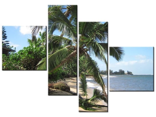 Obraz Wakacje na tropikach - Puuikibeach, 4 elementy, 100x70 cm Oobrazy
