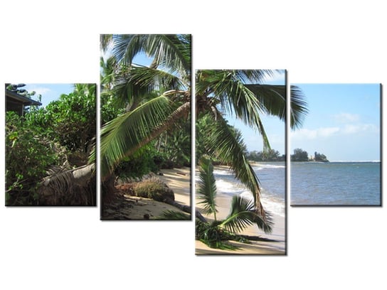 Obraz Wakacje na tropikach - Puuikibeach, 4 elementy, 120x70 cm Oobrazy
