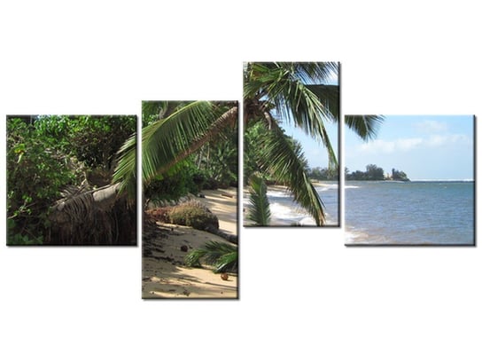 Obraz Wakacje na tropikach - Puuikibeach, 4 elementy, 140x70 cm Oobrazy