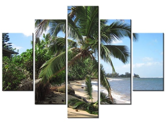 Obraz Wakacje na tropikach - Puuikibeach, 5 elementów, 150x105 cm Oobrazy
