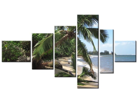 Obraz Wakacje na tropikach - Puuikibeach, 6 elementów, 180x100 cm Oobrazy