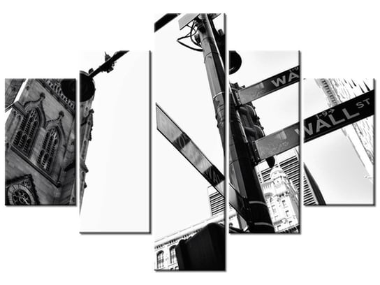 Obraz Wall Street - Mith Huang, 5 elementów, 100x70 cm Oobrazy