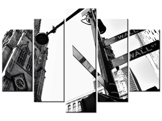 Obraz Wall Street - Mith Huang, 5 elementów, 150x100 cm Oobrazy