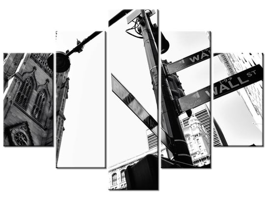 Obraz Wall Street - Mith Huang, 5 elementów, 150x105 cm Oobrazy