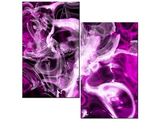 Obraz Wariacje z fioletem, 2 elementy, 60x60 cm Oobrazy