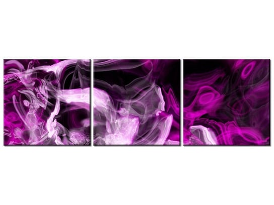 Obraz Wariacje z fioletem, 3 elementy, 90x30 cm Oobrazy