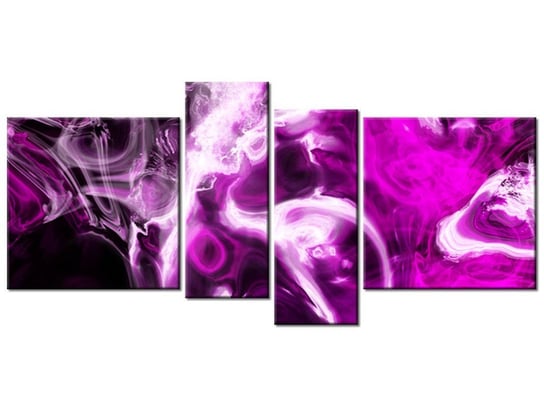 Obraz Wariacje z fioletem, 4 elementy, 120x55 cm Oobrazy