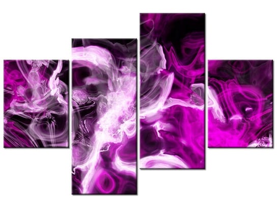 Obraz Wariacje z fioletem, 4 elementy, 120x80 cm Oobrazy