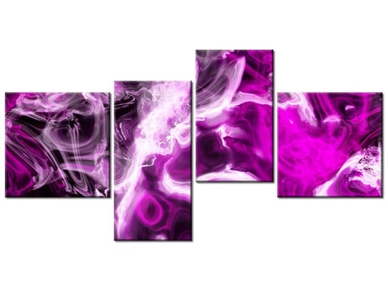 Obraz Wariacje z fioletem, 4 elementy, 140x70 cm Oobrazy