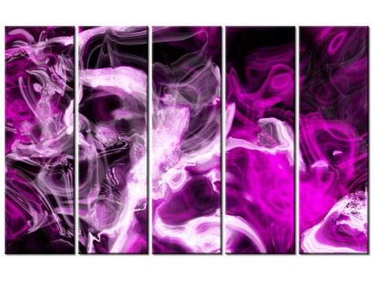 Obraz Wariacje z fioletem, 5 elementów, 100x63 cm Oobrazy