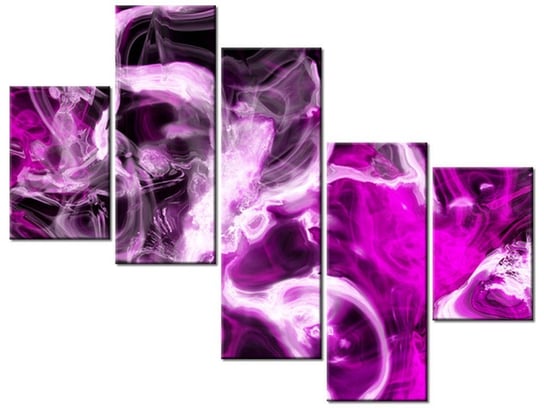 Obraz Wariacje z fioletem, 5 elementów, 100x75 cm Oobrazy