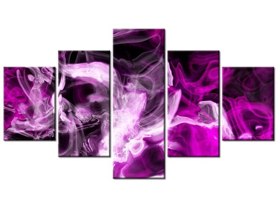 Obraz Wariacje z fioletem, 5 elementów, 125x70 cm Oobrazy