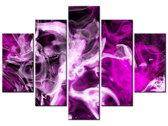 Obraz Wariacje z fioletem, 5 elementów, 150x105 cm Oobrazy
