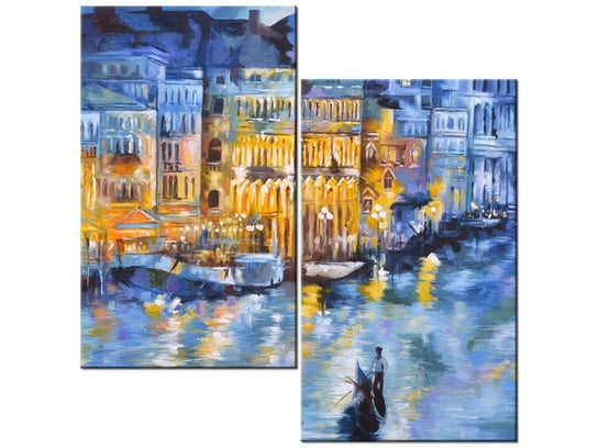 Obraz Wenecja nocą, 2 elementy, 60x60 cm Oobrazy