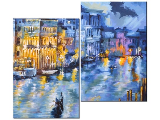 Obraz Wenecja nocą, 2 elementy, 80x70 cm Oobrazy
