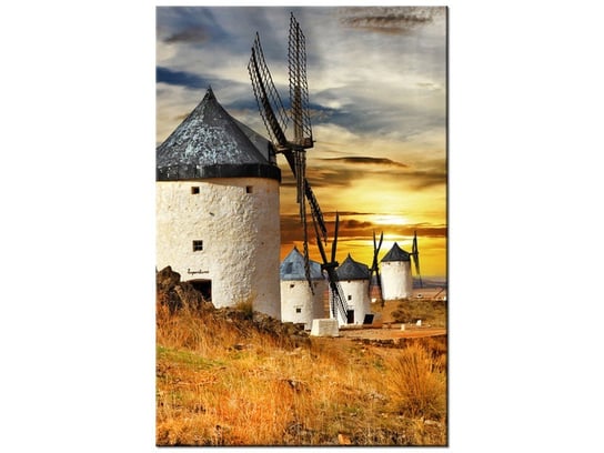 Obraz, Wiatraki w Hiszpanii, 80x120 cm Oobrazy