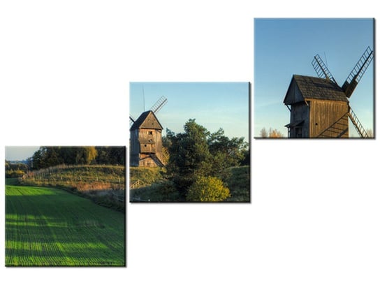 Obraz Wiatraki w Polsce, 3 elementy, 120x80 cm Oobrazy