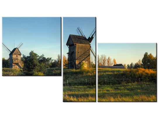 Obraz Wiatraki w Polsce, 3 elementy, 90x50 cm Oobrazy