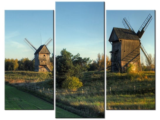 Obraz Wiatraki w Polsce, 3 elementy, 90x70 cm Oobrazy