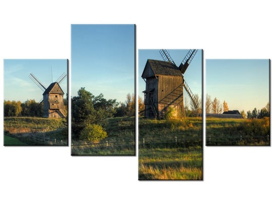 Obraz Wiatraki w Polsce, 4 elementy, 120x70 cm Oobrazy