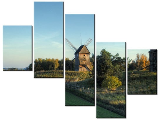 Obraz Wiatraki w Polsce, 5 elementów, 100x75 cm Oobrazy