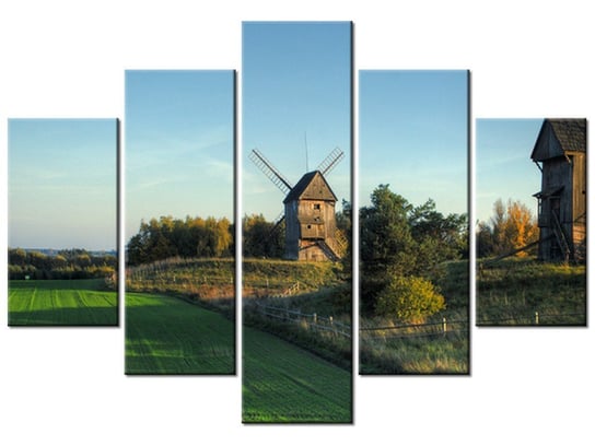 Obraz Wiatraki w Polsce, 5 elementów, 150x105 cm Oobrazy