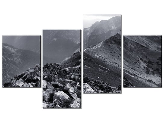 Obraz Widok górski, 4 elementy, 120x70 cm Oobrazy