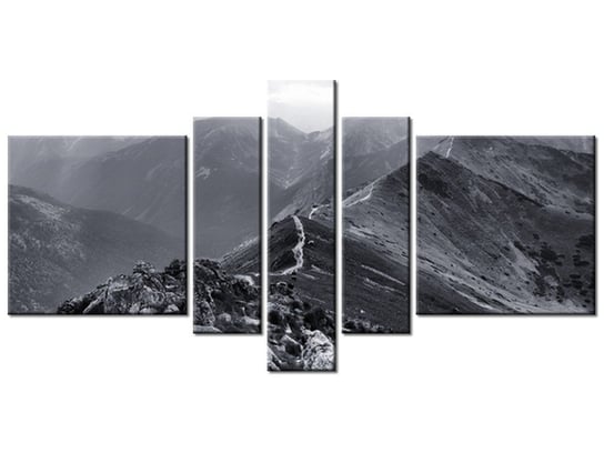 Obraz Widok górski, 5 elementów, 160x80 cm Oobrazy