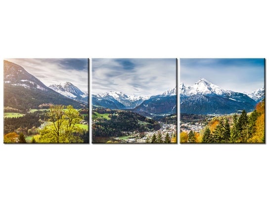 Obraz Widok na dolinę, 3 elementy, 90x30 cm Oobrazy