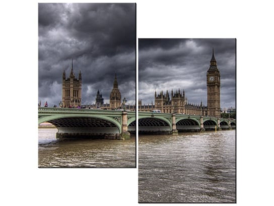 Obraz Widok na most Westminster Bridge, 2 elementy, 60x60 cm Oobrazy