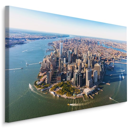Obraz Widok z Lotu Ptaka na MANHATTAN NYC Miasto USA Pejzaż 120cm x 80cm Muralo