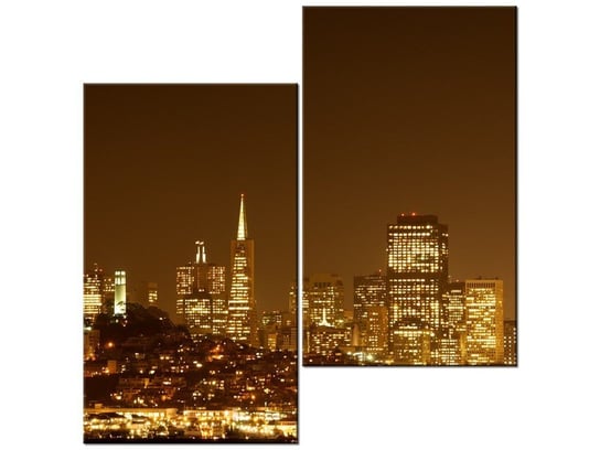 Obraz Wieczorne światła - Jamie McCaffrey, 2 elementy, 60x60 cm Oobrazy