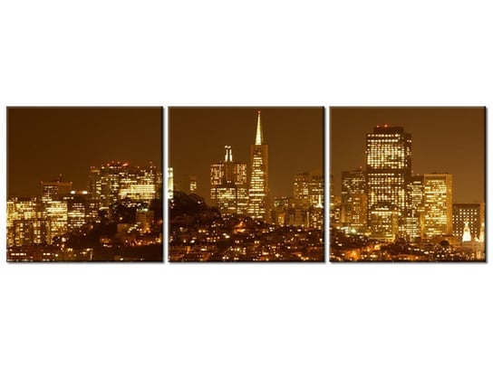 Obraz Wieczorne światła - Jamie McCaffrey, 3 elementy, 120x40 cm Oobrazy